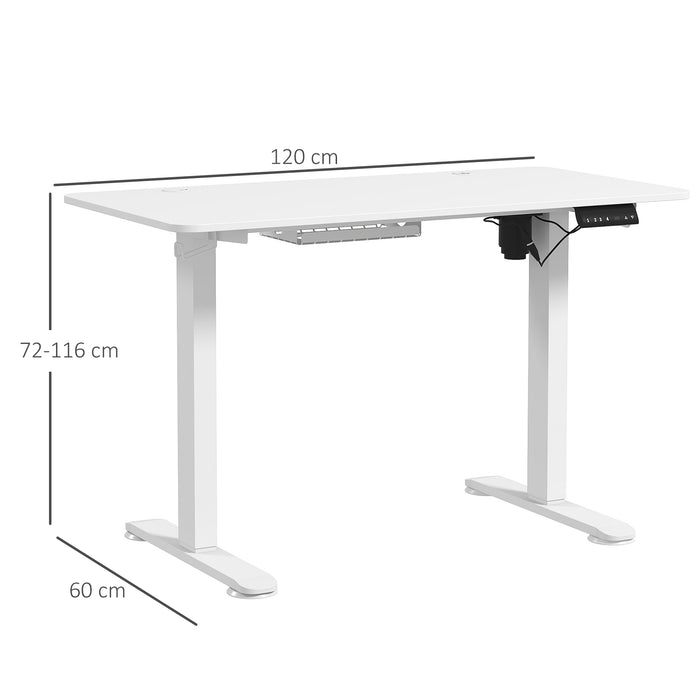 Height Adjustable Electric Standing Desk with Memory Presets - Smart Collision Avoidance & Overheat Protection - Ideal for Home Office & Ergonomic Workstations