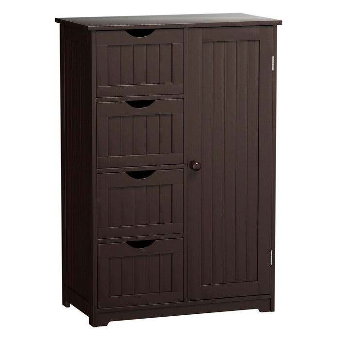 Freestanding Cupboard - Adjustable Shelf and Drawers, Space-saving Storage Unit - Ideal for Home Organization