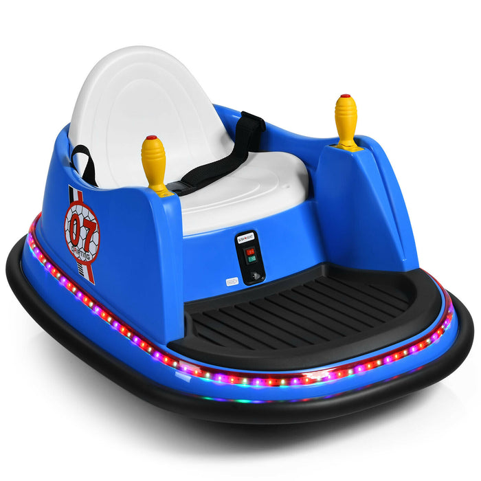 Kids Ride-On Bumper Car - Pink Car with Colorful Flashing Lights and Music - For Junior Adventurers and Fun Playtime Experience