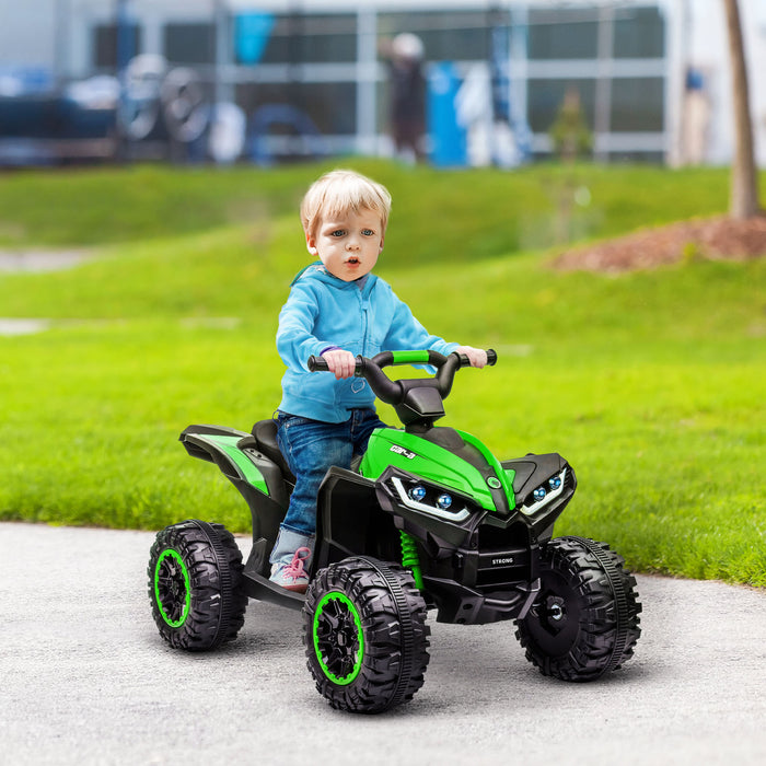 12V Electric Quad Bike for Kids - Equipped with Music & Horn Features, Ideal for Ages 3-5 - Fun Green Ride-On Toy Vehicle