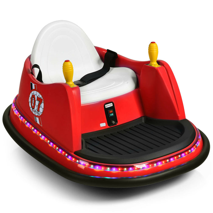 Kids Ride-On Bumper Car - Pink Car with Colorful Flashing Lights and Music - For Junior Adventurers and Fun Playtime Experience