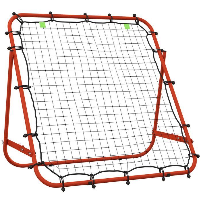 Adjustable Rebounder Net Kickback Target Goal - Ideal for Soccer Training and Skills Improvement - Suitable for Teens and Adults