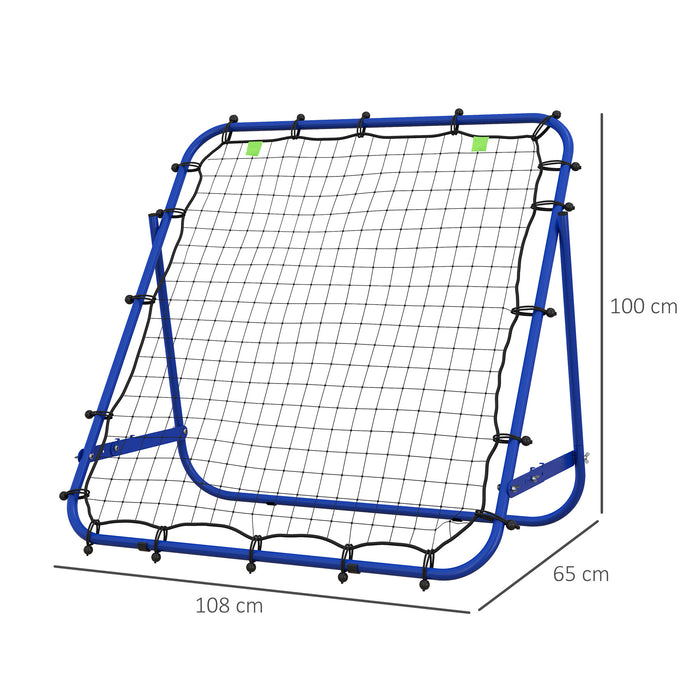 Adjustable Kickback Rebounder Net - Soccer Training Target Goal for Skill Improvement - Ideal for Teens & Adults