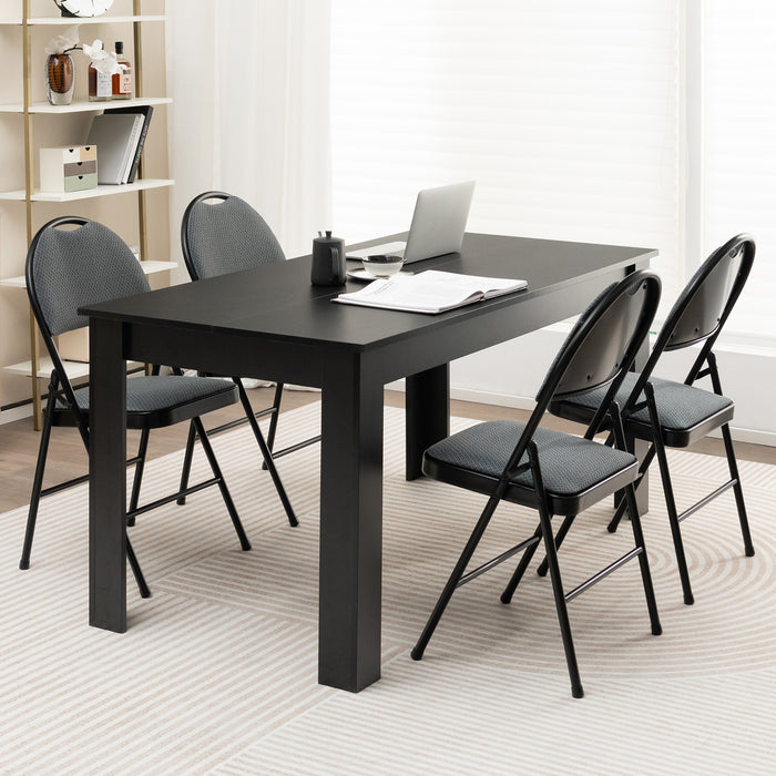 Fabric Dining Chairs - 4-Piece Foldable Design, Cushioned Seat and Back - Perfect for Dining Room Comfort