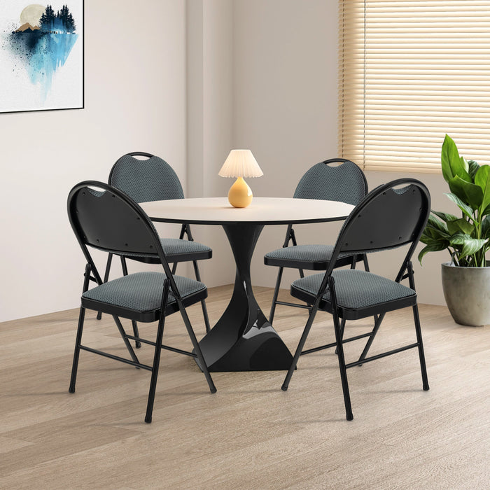 Fabric Dining Chairs - 4-Piece Foldable Design, Cushioned Seat and Back - Perfect for Dining Room Comfort