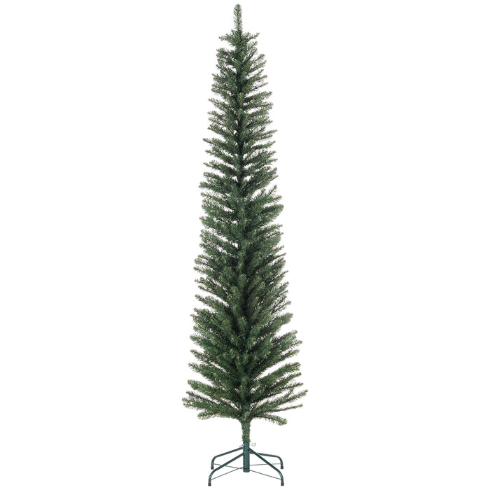 HOMCOM 7ft Artificial Bare Pencil Christmas Tree - Green