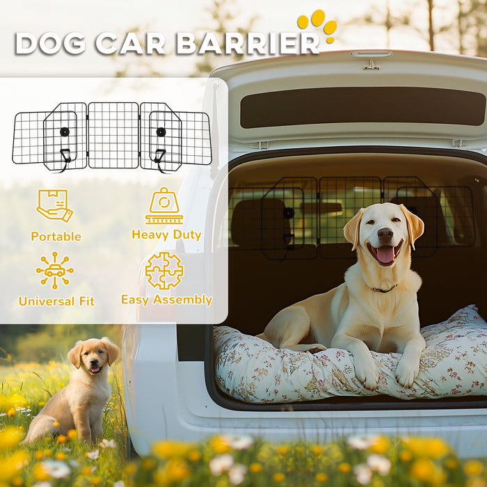 PawHut Dog Guard for Cars with Adjustable Width 93-150cm