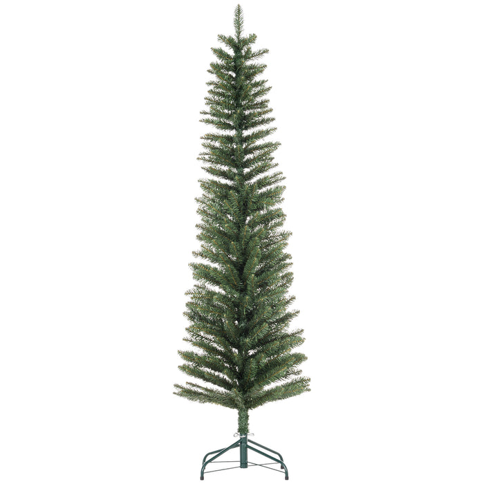 HOMCOM 6ft Artificial Bare Pencil Christmas Tree - Green