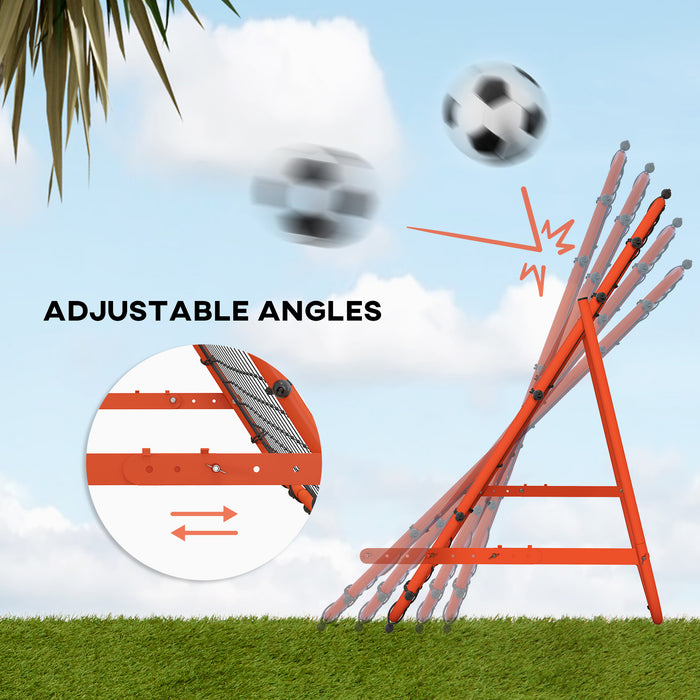 Adjustable Rebounder Net Kickback Target Goal - Ideal for Soccer Training and Skills Improvement - Suitable for Teens and Adults