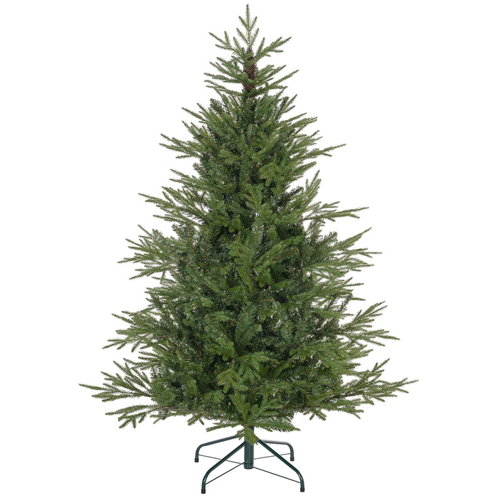 5ft Artificial Christmas Tree with Metal Stand - 1724 Tip Full Hinged Design, Realistic Greenery - Easy Assembly for Festive Home Decor