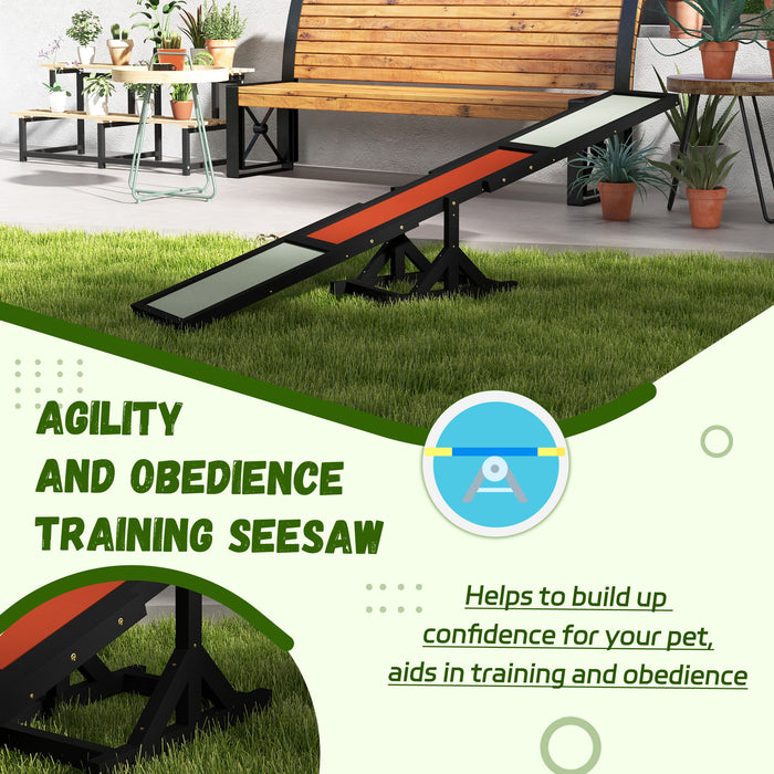 Dog Agility Seesaw - Durable Wooden Training Equipment with Anti-Slip Coating for Large Dogs - Enhance Balance and Coordination Skills