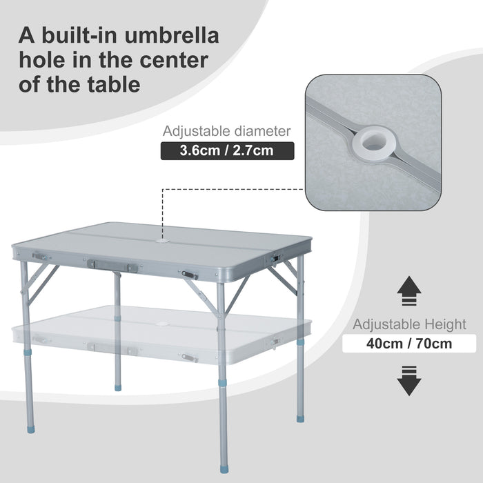 Lightweight Folding Table and Chairs Set - Portable Aluminium Camping Dining Combo for Picnic, Garden & Patio - Ideal for Outdoor BBQs and Gatherings