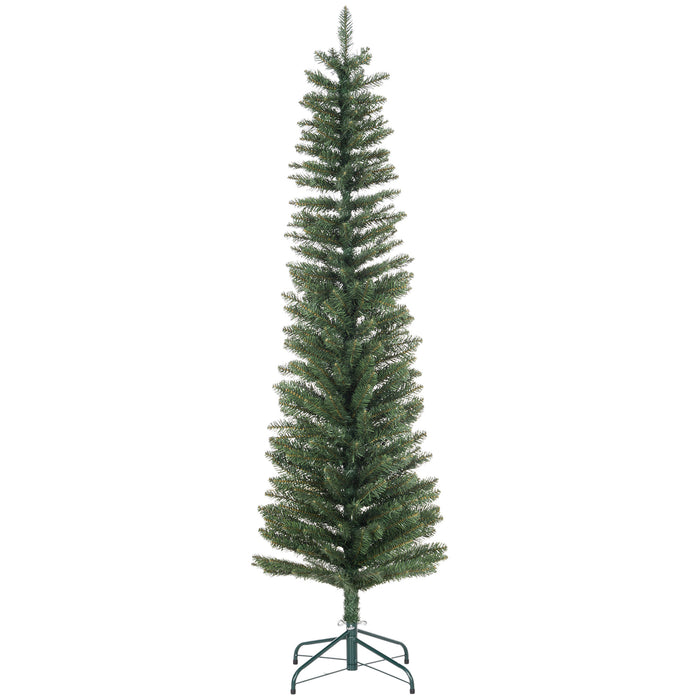 HOMCOM 6ft Artificial Bare Pencil Christmas Tree - Green