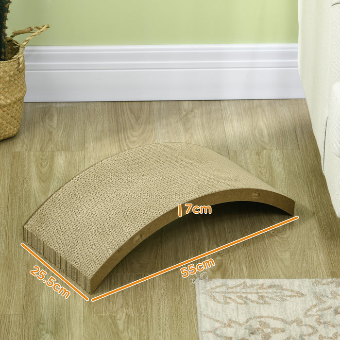 4PCs Scratch-Resistant Cat Mats - Durable 55x26cm Brown Scratcher Inserts - Ideal for Active Feline Fitness and Claw Health