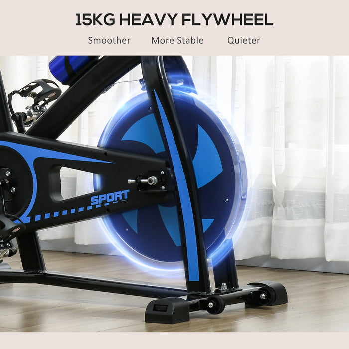 Exercise Bike - Heavy-Duty Indoor Stationary Cycling Machine with Adjustable Seat & Resistance - Ideal Home Gym Equipment for Cardio Workout and Fitness Training