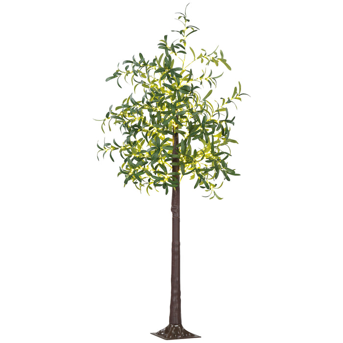 6ft Artificial Olive Tree Lamp with 300 LEDs - Warm White Twinkle for Indoor Ambiance - Perfect for Parties, Weddings, and Christmas Decor