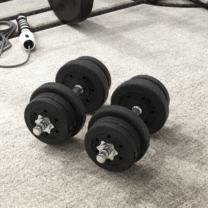 Adjustable 25KG Dumbbell Set - Home Office Gym Strength Training Hand Weights - Ideal for Fitness Enthusiasts & Body Lifting Workouts