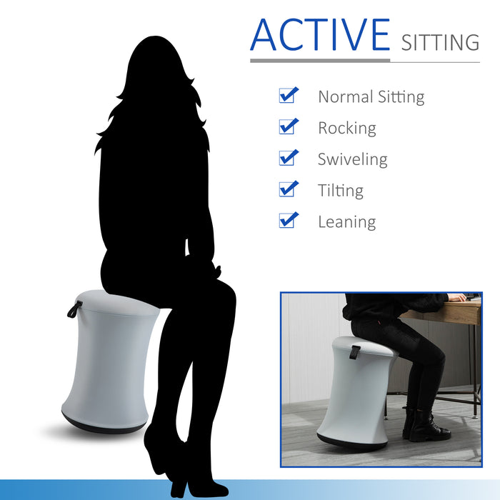 Ergonomic Wobble Stool for Active Sitting - 360° Swivel Home Office Desk Chair with Adjustable Height and Tilting Seat - Boosts Productivity & Supports Posture at Work or Home Office