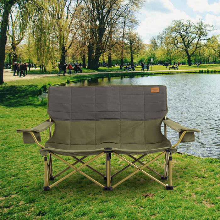 Oversized Folding Couch - Camping Chair with Cup Holders - Perfect for Outdoor Adventures