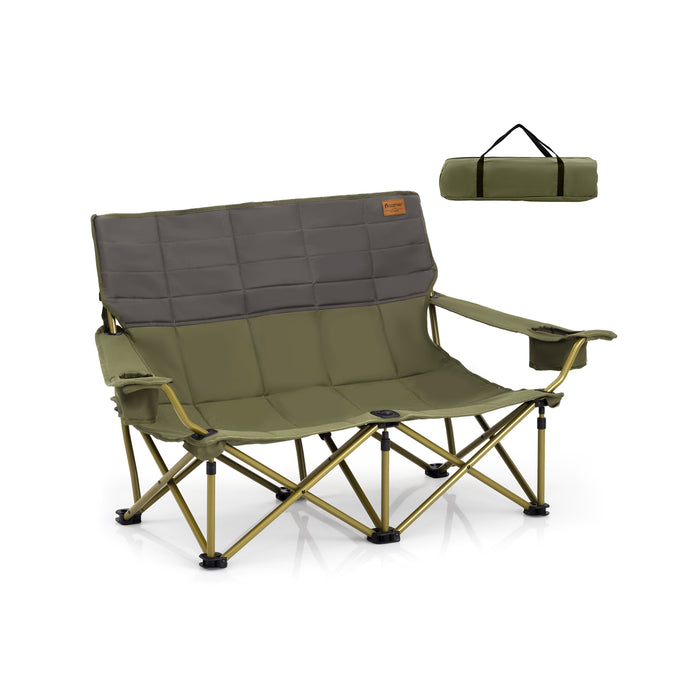 Oversized Folding Couch - Camping Chair with Cup Holders - Perfect for Outdoor Adventures