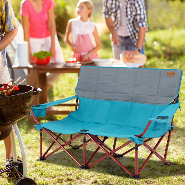 Oversized Folding Couch - Camping Chair with Cup Holders - Perfect for Outdoor Adventures