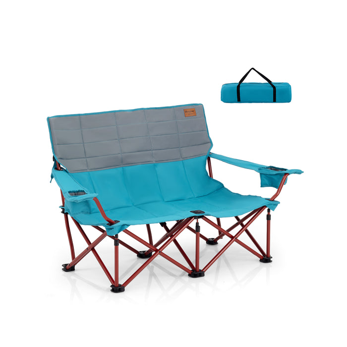 Oversized Folding Couch - Camping Chair with Cup Holders - Perfect for Outdoor Adventures