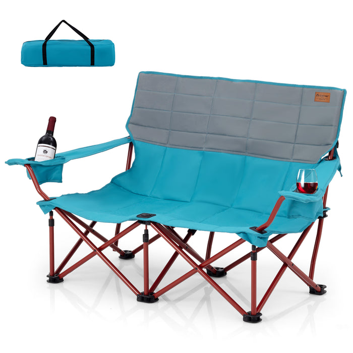 Oversized Folding Couch - Camping Chair with Cup Holders - Perfect for Outdoor Adventures