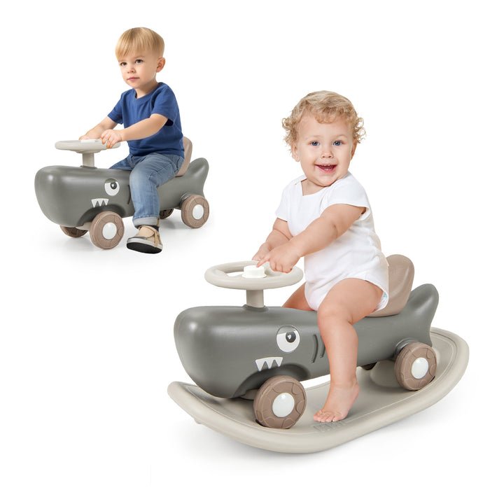 3-in-1 Convertible Kids Toy - Rocking Horse and Sliding Car for Indoor and Outdoor Play - Perfect for Active Children's Playtime