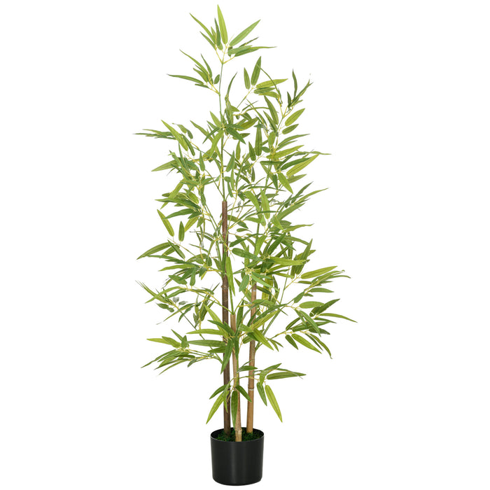 Bamboo-Style Artificial Tree - 120 cm Faux Bamboo Plant with Pot for Home Decor - Ideal for Indoor Decoration and Space Enhancement