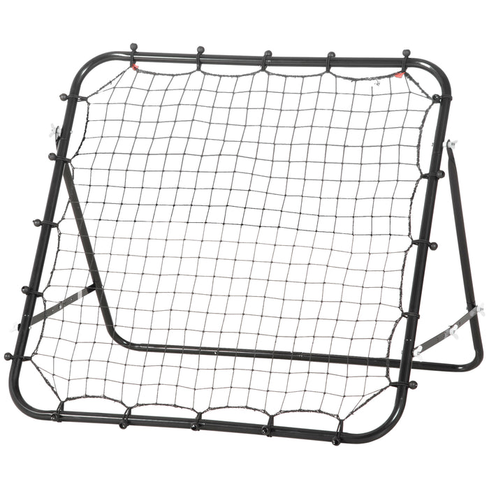 Kickback Rebounder Net - Soccer and Softball Training Accessory for Teen and Adult Athletes - Durable Black Practice Goal for Skill Improvement