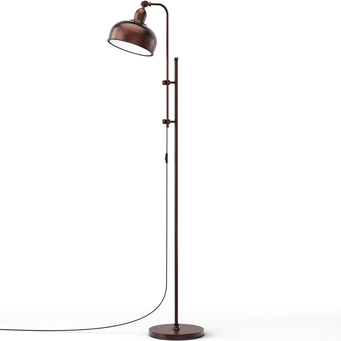 Industrial Floor Lamp - Adjustable Height and Head, Perfect for Home Office - Ideal for Task Lighting Needs