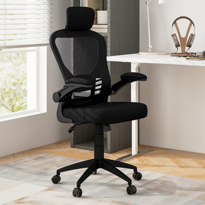 Ergonomic Mesh Office Chair with Adjustable Headrest and Height-