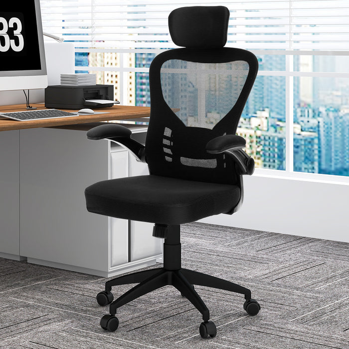 Ergonomic Mesh Office Chair with Adjustable Headrest and Height-