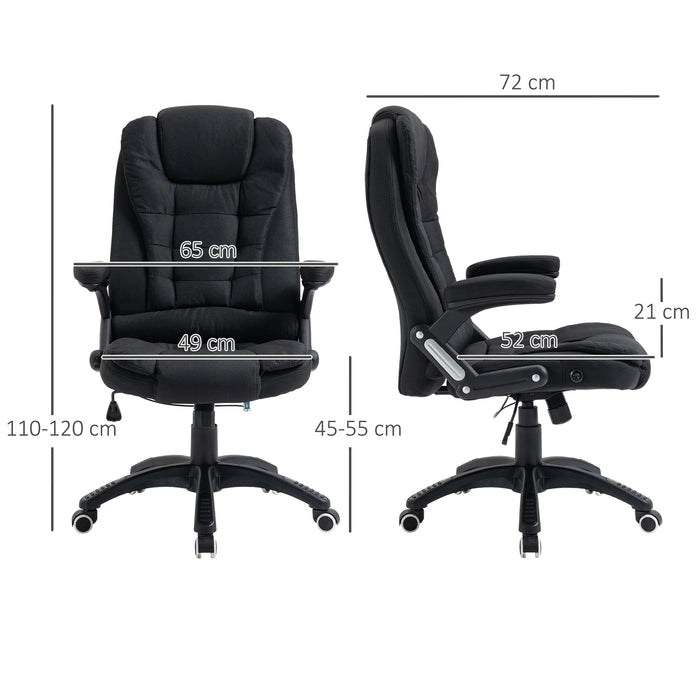 Ergonomic Desk Chair with Adjustable Height and Reclining Tilt - Comfortable Armrests and Lumbar Support - Ideal for Home Office and Long Working Hours