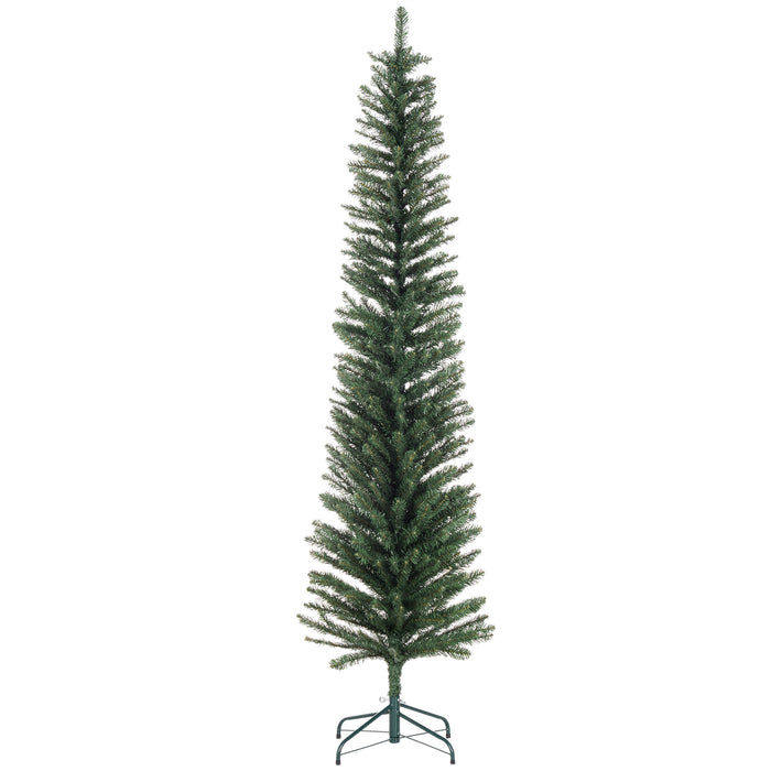 HOMCOM 7ft Artificial Bare Pencil Christmas Tree - Green