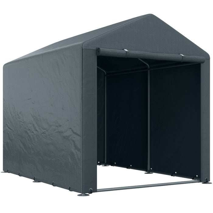 Garden Storage Shed Tent 1.6 x 2.2m - Includes Accessories, Dark Grey - Ideal Outdoor Organizer for Tools and Equipment