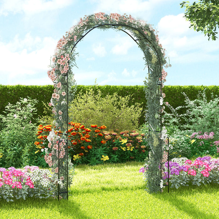 240 cm Garden Arch Arbor - Trellis for Climbing Plants, Garden Accessory - Perfect Solution for Enhanced Garden Aesthetics