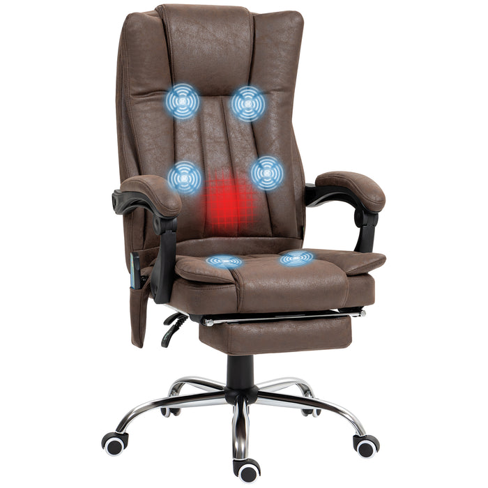 Ergonomic Vibrating Massage Chair with Heat Function - Adjustable Height Desk Chair with Footrest in Darkow - Ideal for Stress Relief & Home Office Comfort