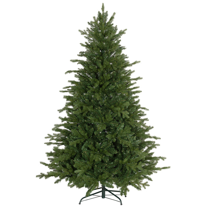 6ft Premium Faux Christmas Tree with 1821 Branch Tips - Sturdy Metal Stand, Lifelike Hinged Design - Perfect for Home or Office Holiday Decor