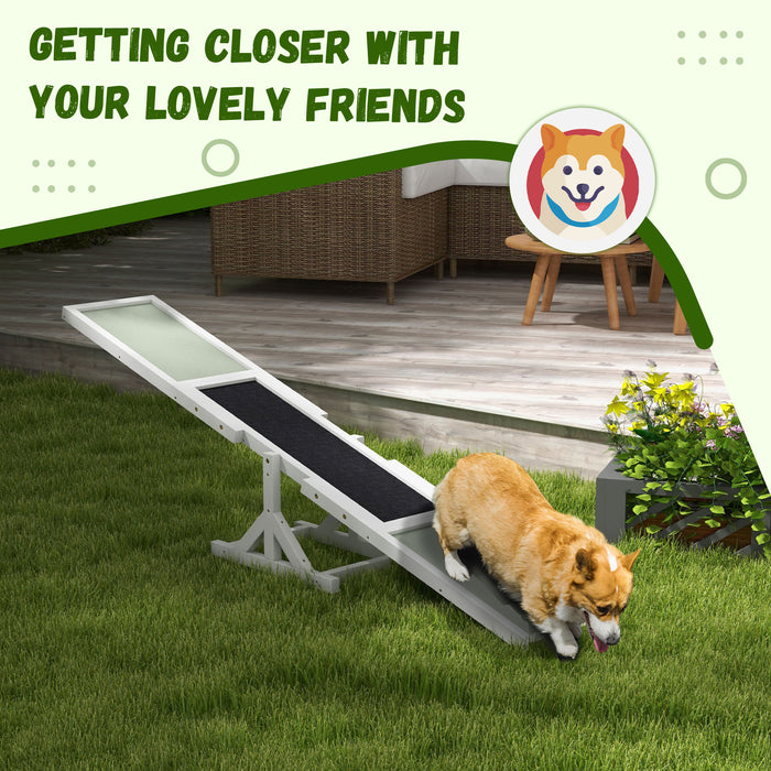 Dog Agility Seesaw - Wooden Training Equipment for Large Breeds with Non-Slip Surface - Perfect for Enhancing Pet Balance and Coordination