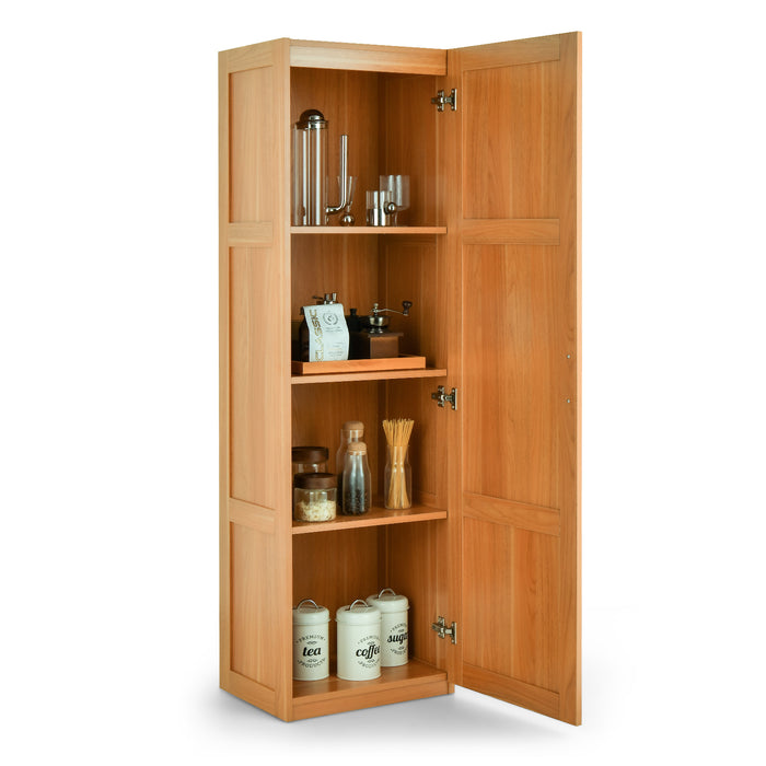 Floor Cabinet Freestanding Model - 4-Storage Shelves, Free Standing Design - Ideal for Home Organization and Clutter Reduction