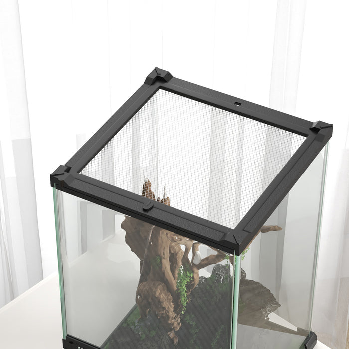 12L Vivarium - Reptile & Amphibian Terrarium with Anti-Escape Features and Ventilation - Perfect Habitat for Lizards, Frogs, Snakes, Turtles, Tortoises