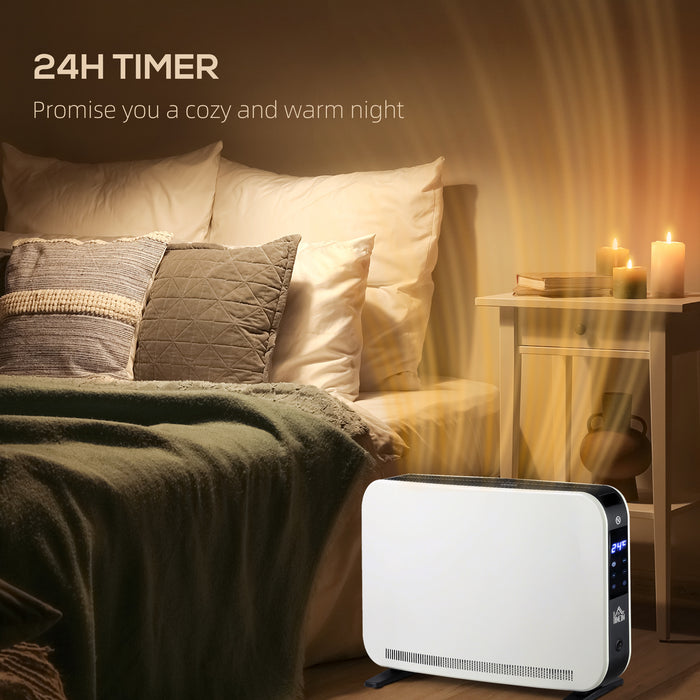 Aosom 2180W Portable Convector Heater - 24H Timer with Overheat Protection, Adjustable Temp - Efficient Heating for Cozy Homes