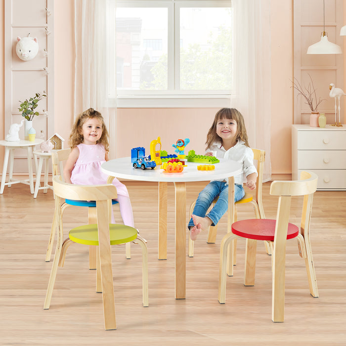 KidsZone - 5-Piece Play Table and Chair Set, Ideal for Playing, Drawing, Reading - Perfect Child-friendly Furniture for Creativity and Learning