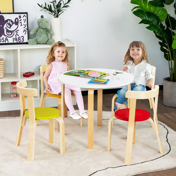 KidsZone - 5-Piece Play Table and Chair Set, Ideal for Playing, Drawing, Reading - Perfect Child-friendly Furniture for Creativity and Learning