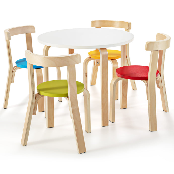 KidsZone - 5-Piece Play Table and Chair Set, Ideal for Playing, Drawing, Reading - Perfect Child-friendly Furniture for Creativity and Learning