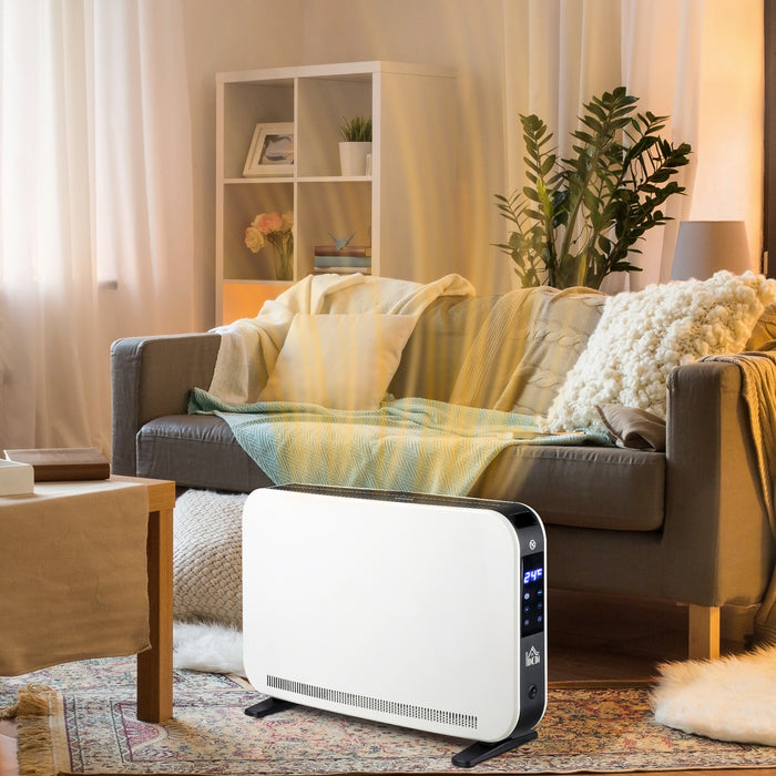 Aosom 2180W Portable Convector Heater - 24H Timer with Overheat Protection, Adjustable Temp - Efficient Heating for Cozy Homes