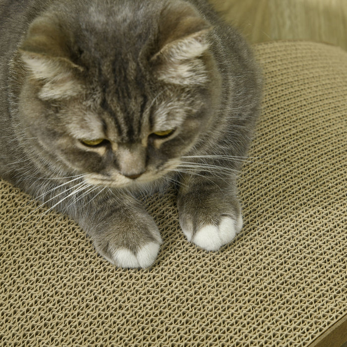 4PCs Scratch-Resistant Cat Mats - Durable 55x26cm Brown Scratcher Inserts - Ideal for Active Feline Fitness and Claw Health