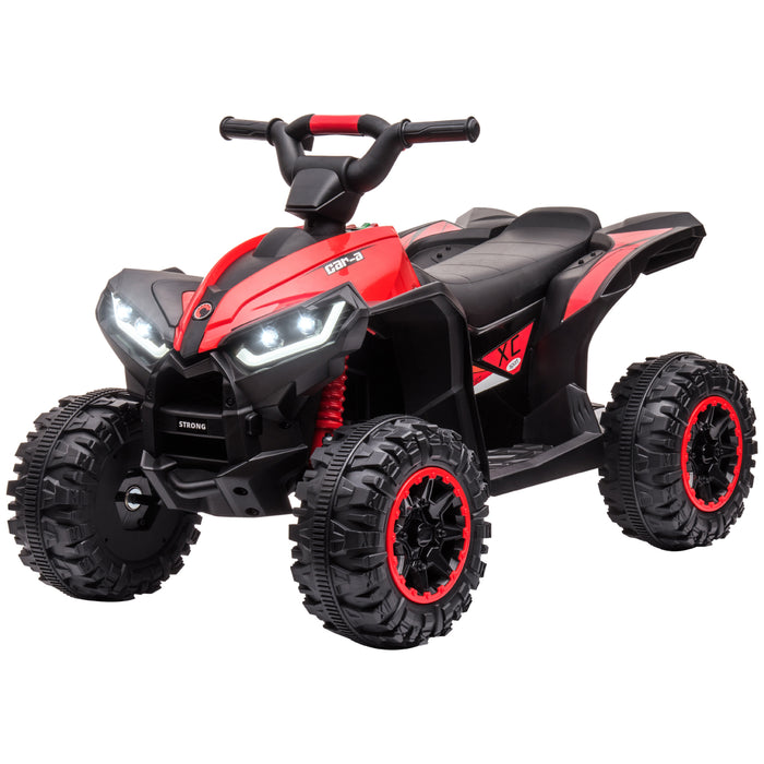 Electric 4-Wheeler ATV for Kids - 12V Ride-On Quad Bike with Music and Horn, Red - Suitable for Ages 3 to 5 Years