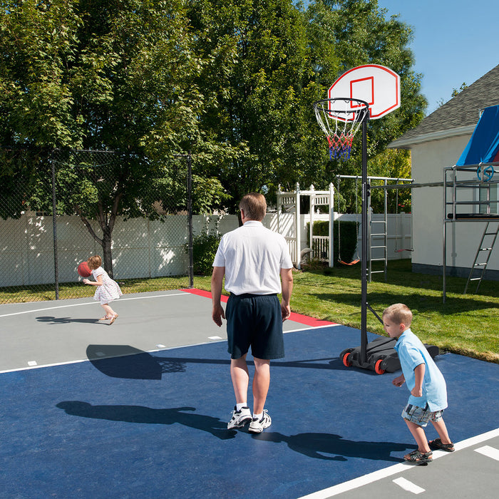 Basketball Hoop Mobile Model - Portable, with Wheels and 28" Backboard - Ideal for Kids, Youth, Adults, and Family Usage